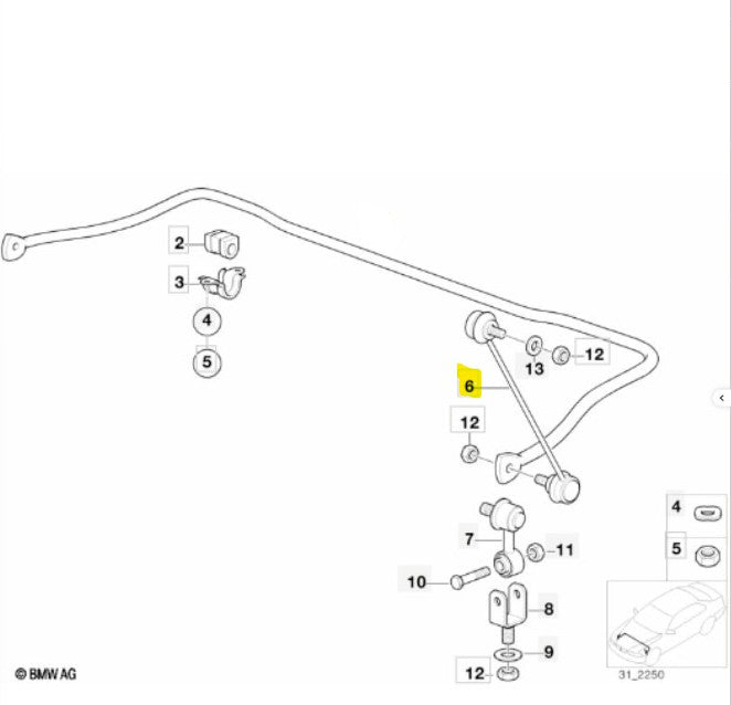 SWAY BAR LINK | FEBI | 21077 | FRONT