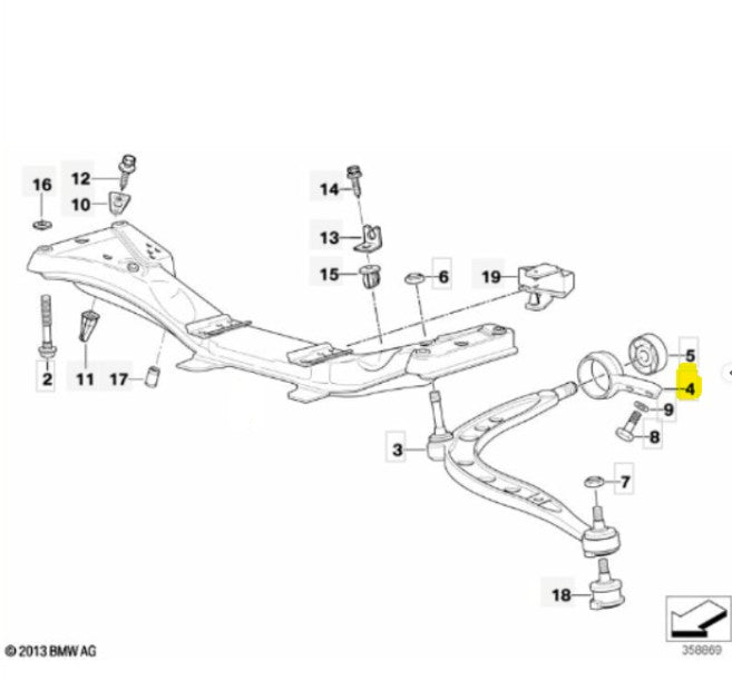 CONTROL ARM BRACKET | FEBI | 21462 | RIGHT